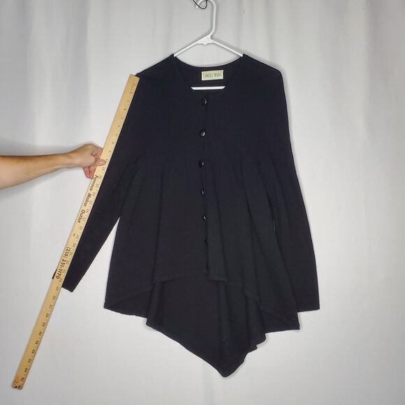 Carole Wang Swing Cardigan Women Small Button Asymmetric Hi-Lo Romantic Artsy - Picture 7 of 9